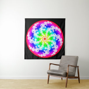 Abstrakter Crop Circle Tapestry Wandteppich