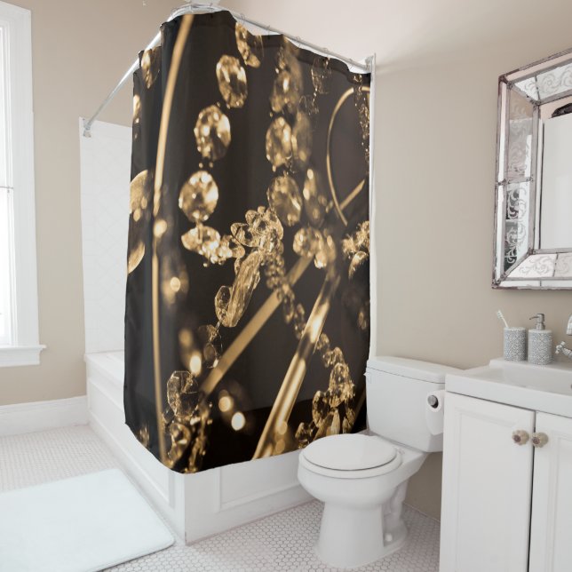 Abstrakter Crystal Chandelier Duschvorhang (Beispiel)