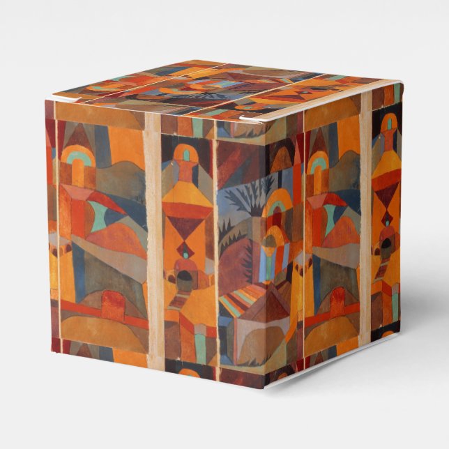 Abstrakter Cubismus Klee Tempelgärten Geschenkschachtel (Vorderseite)
