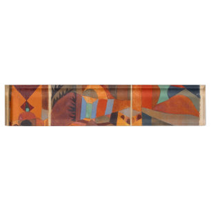 Abstrakter Cubismus Klee Tempelgärten Namensplakette