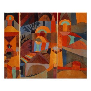 Abstrakter Cubismus Klee Tempelgärten Poster