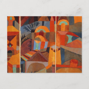 Abstrakter Cubismus Klee Tempelgärten Postkarte
