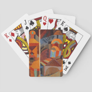 Abstrakter Cubismus Klee Tempelgärten Spielkarten