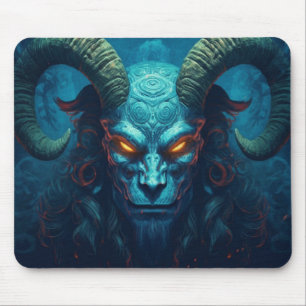 Abstrakter Dämon mit Hörnern Mousepad