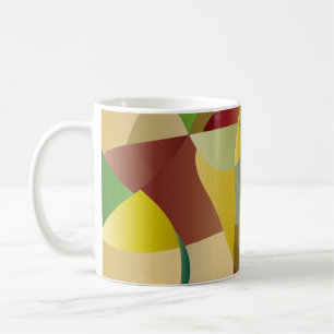 Abstrakter dekorativer farbenfroher Hintergrund ab Kaffeetasse