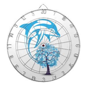 Abstrakter Delphin-MetallkäfigDartboard Dartscheibe