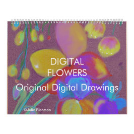 ABSTRAKTER DIGITAL-BLUMEN-Kalender Kalender
