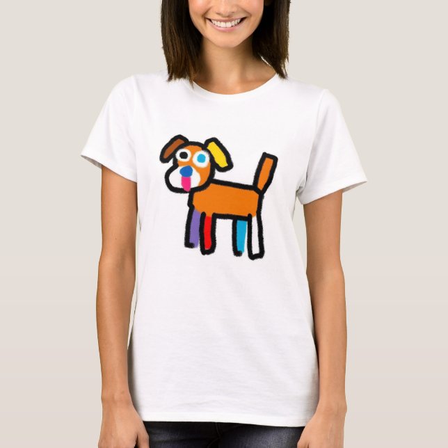 Abstrakter Doggy-T - Shirt (Vorderseite)