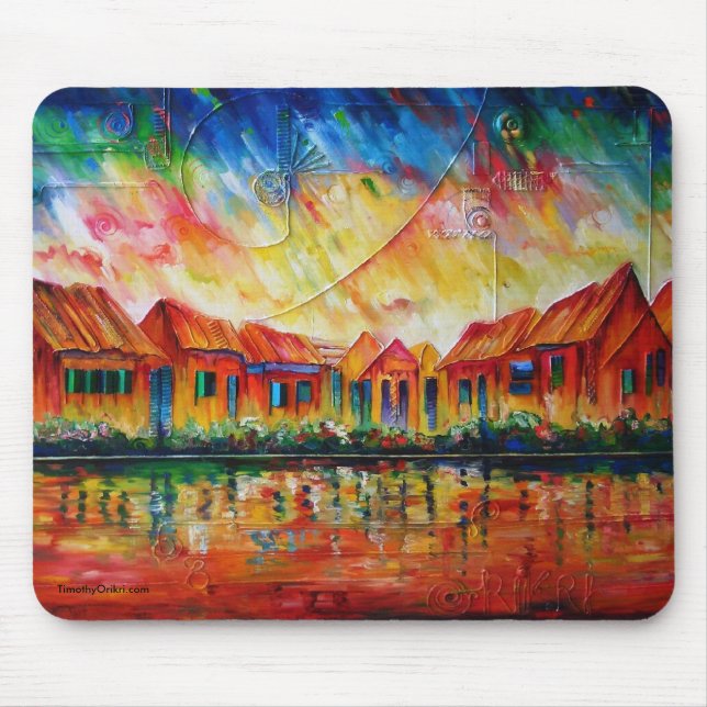 Abstrakter DorfCityscape XX - Mousepad (Vorne)