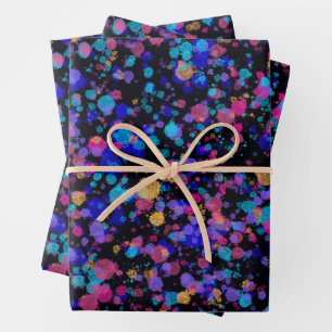 Abstrakter Druck: Entfernte Galaxien Geschenkpapier Set