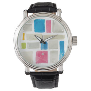 Abstrakter Druck Sue Schlabach Comares III Armbanduhr