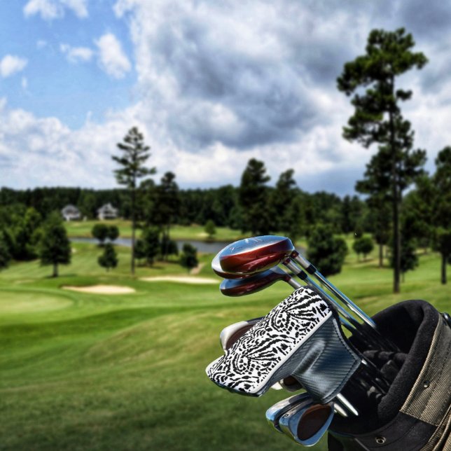 Abstrakter Dschungelgolfkopf-Cover Golf Headcover (This Abstract Jungle Golf Head Cover, displays a touch of the African jungle, to your golf clubs!)