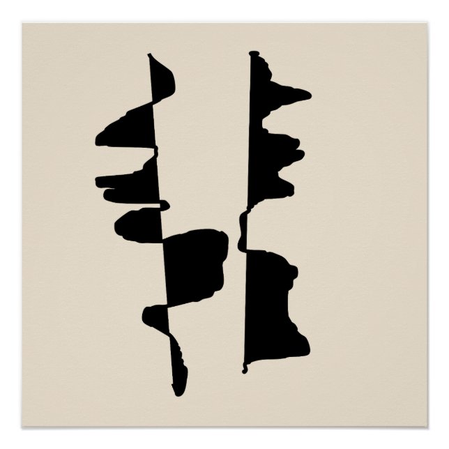 "Abstrakter Dual Face" Poster (Vorderseite)