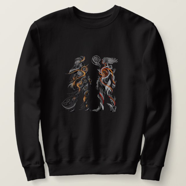 Abstrakter Dualitäts-Männer-Sweatshirt Sweatshirt (Design vorne)
