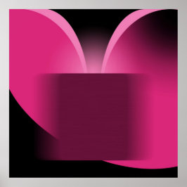 Abstrakter dunkelrosa Luxus mit Black AP004 Poster