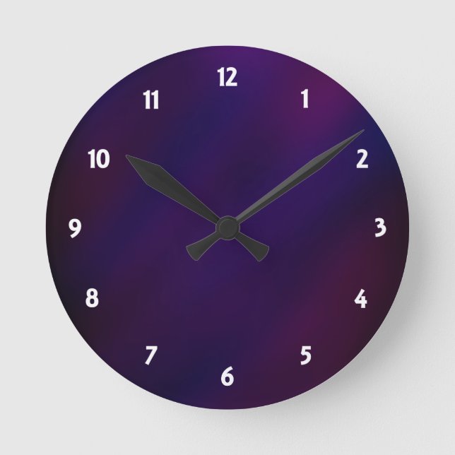Abstrakter Dunst Runde Wanduhr (Vorderseite)