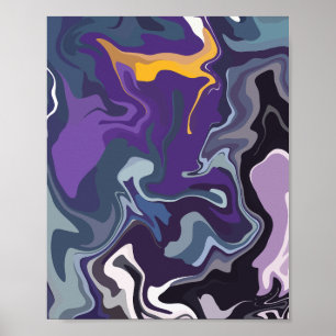 Abstrakter Durchfluss der Farben Poster