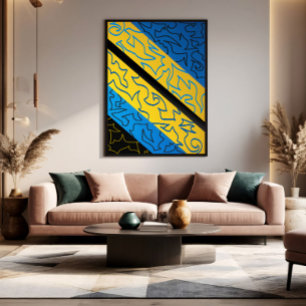 Abstrakter dynamischer Rhythmus Poster