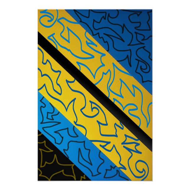Abstrakter dynamischer Rhythmus Poster (Vorderseite)