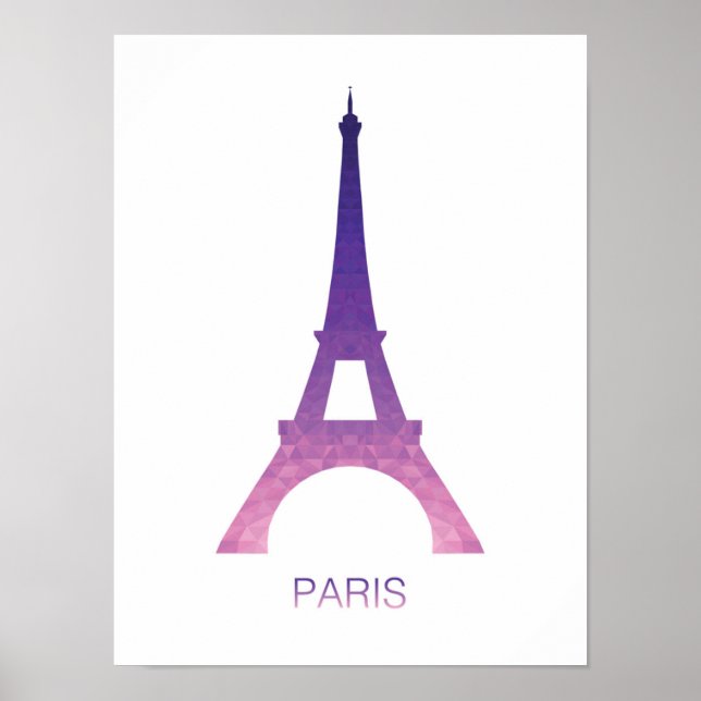 Abstrakter Eiffelturm Poster (Vorne)
