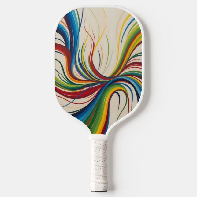 Abstrakter Energieausbruch Pickleball Schläger (Vorderseite)