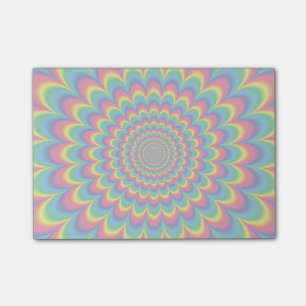 Abstrakter Entwurf des psychedelischen Regenbogens Post-it Klebezettel