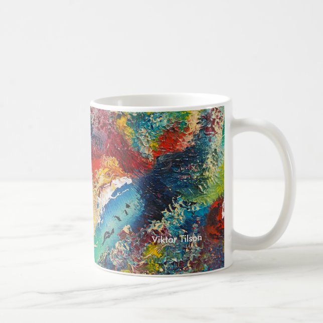 Abstrakter Entwurf durch Viktor Tilson Kaffeetasse (Rechts)