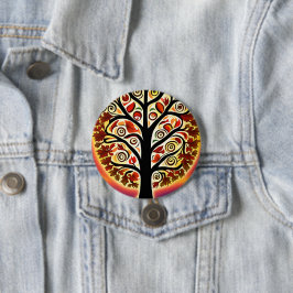 Abstrakter Erntebaum Button