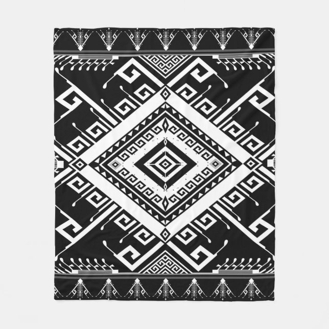Abstrakter, ethnisch geometrischer Hintergrund Fleecedecke (Vorderseite)