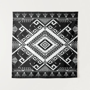 Abstrakter, ethnisch geometrischer Hintergrund Wandteppich
