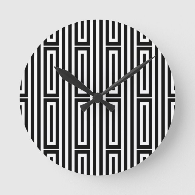 Abstrakter ethnischer Hintergrund Runde Wanduhr (Vorderseite)