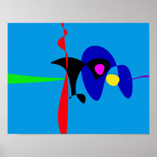 Abstrakter Expressionismus Einfache digitale Kunst Poster