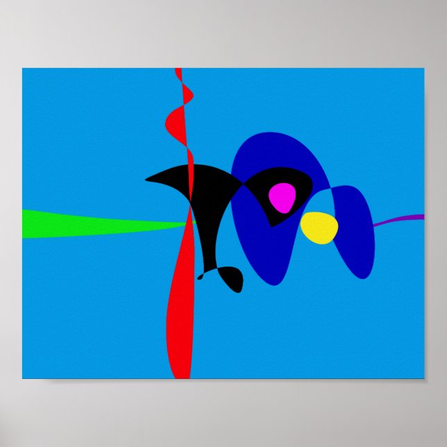 Abstrakter Expressionismus Einfache digitale Kunst Poster (Vorne)