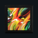 Abstrakter Expressionismus Geschenkbox<br><div class="desc">Gelbe grüne blaue Abstrakte Expressionismus-Malerei</div>