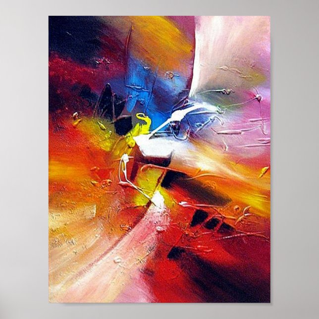 Abstrakter Expressionismus Kunstmalerei zeitgenöss Poster (Vorne)