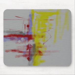 Abstrakter Expressionist in Graurot Mousepad