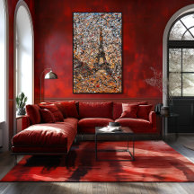 Abstrakter Expressionist Paris Eiffelturm Drip Art