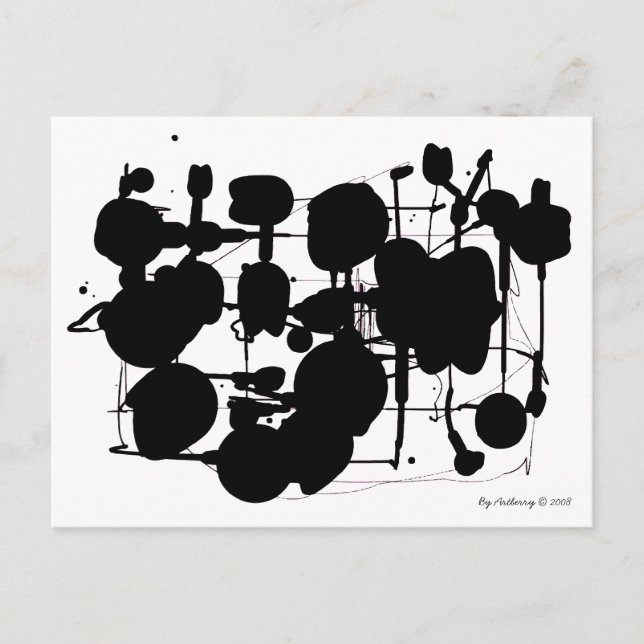 Abstrakter Expressionist Postkarte (Vorderseite)