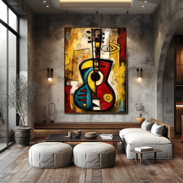 Abstrakter Expressionist Ukulele – Symbolisch Mode Poster (Von Creator hochgeladen)