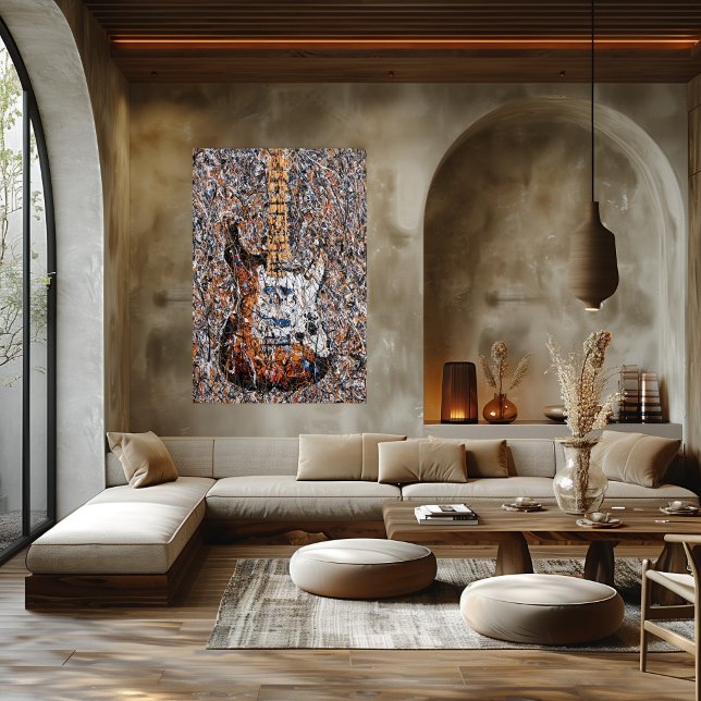 Abstrakter Expressionistischer E-Gitarre-Tropfen-K Poster (Von Creator hochgeladen)