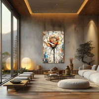 Abstrakter expressionistischer Rosenmalerei modern