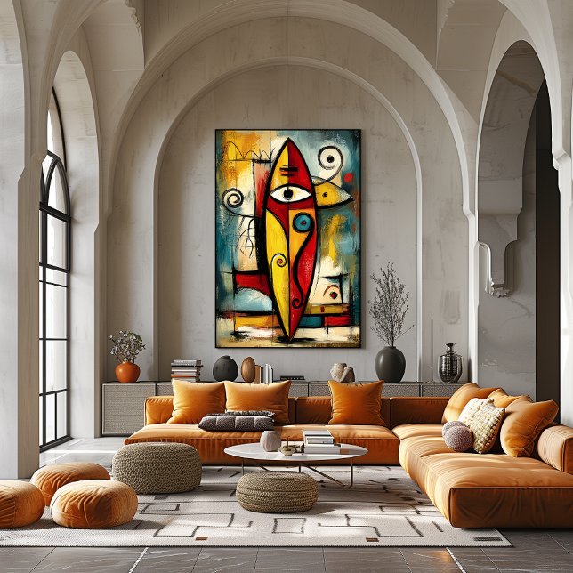 Abstrakter Expressionistischer Surfbrett – Symboli Poster (Von Creator hochgeladen)