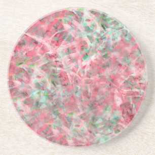 Abstrakter expressionistischer Tanz in Rosa und Gr Untersetzer