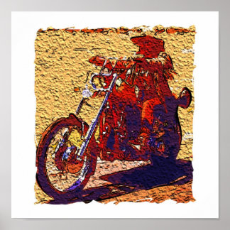 Abstrakter Fahrer Poster