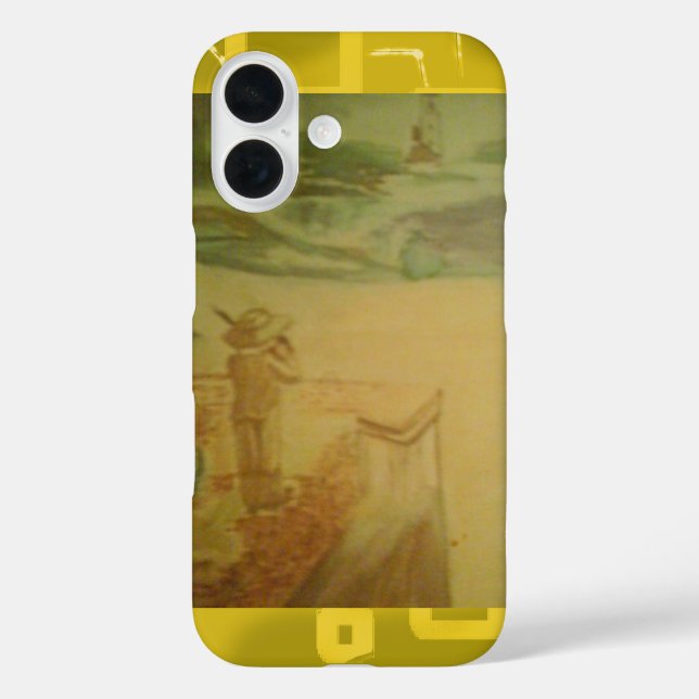 Abstrakter Fall des Konzerts iPhone 16 Hülle (Rückseite)