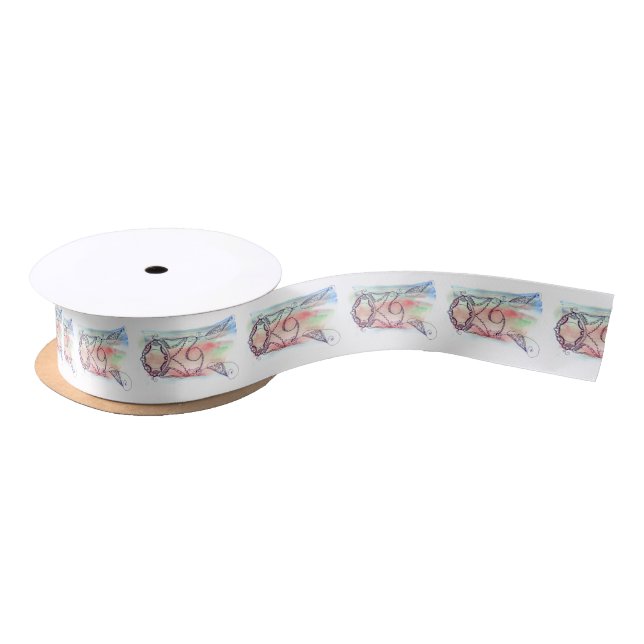 Abstrakter Fall Megillah Scroll für Purim Satinband (Spule)