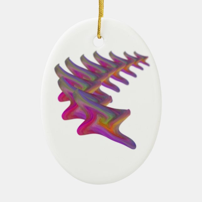 Abstrakter fallender Stern, Geschenke Keramikornament (Vorne)