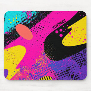 Abstrakter Farbabstrich im Retro-Comic-Stil (3) Mousepad