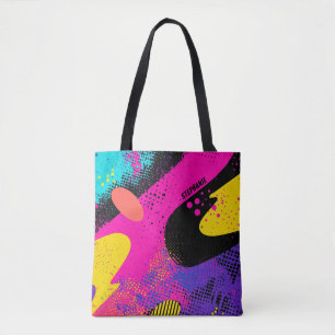Abstrakter Farbabstrich im Retro-Comic-Stil (3) Tasche