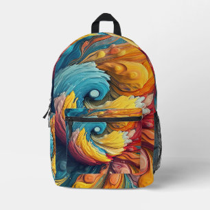Abstrakter Farbanstrich Spritzer Art (12) Bedruckter Rucksack